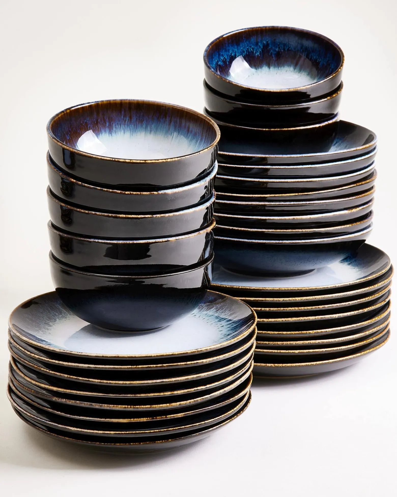 Alcachofra Geschirr-Set schwarzblau 32-teilig