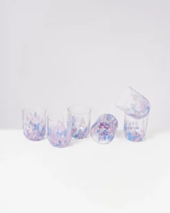 Alegria Glas groß lila blau 6er-Set