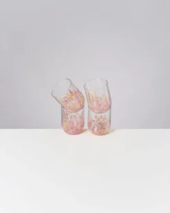 Alegria Glas groß rosa sand 4er-Set