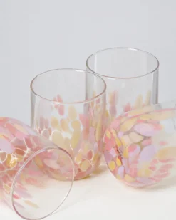 Alegria Glas groß rosa sand 4er-Set