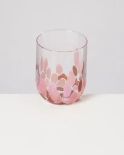 Alegria - Glass large drops amber pink