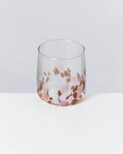 Alegria - Glass small big drops amber pink