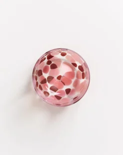 Alegria - Large glass amber pink Set of 6