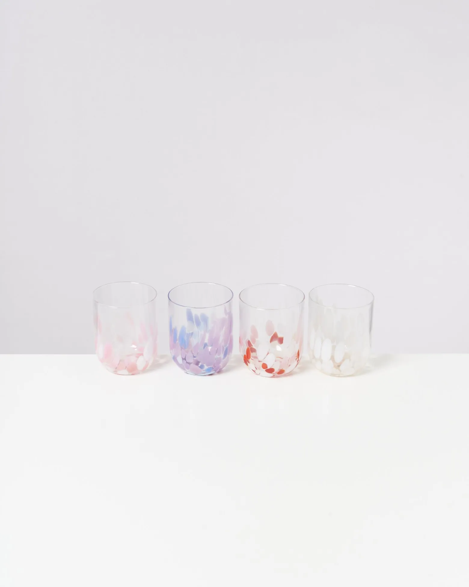 Alegria - Set of 4 glasses large drops mix