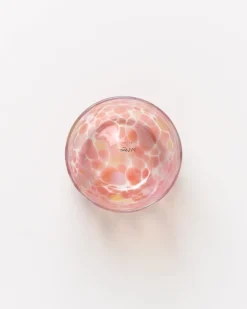 Alegria set of 4 glass large drops pink sand