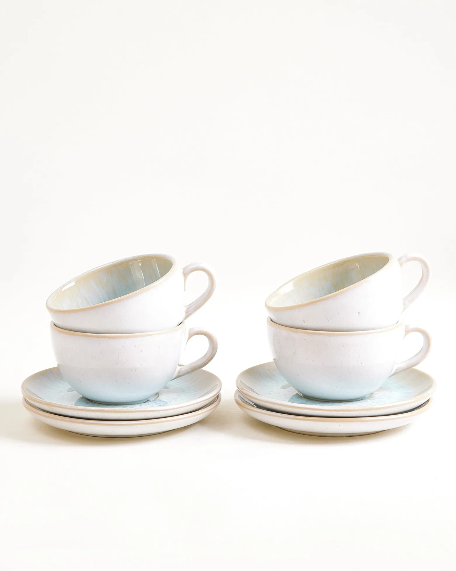 Areia Cappuccinotasse & Untertasse klein classic azur 4er-Set