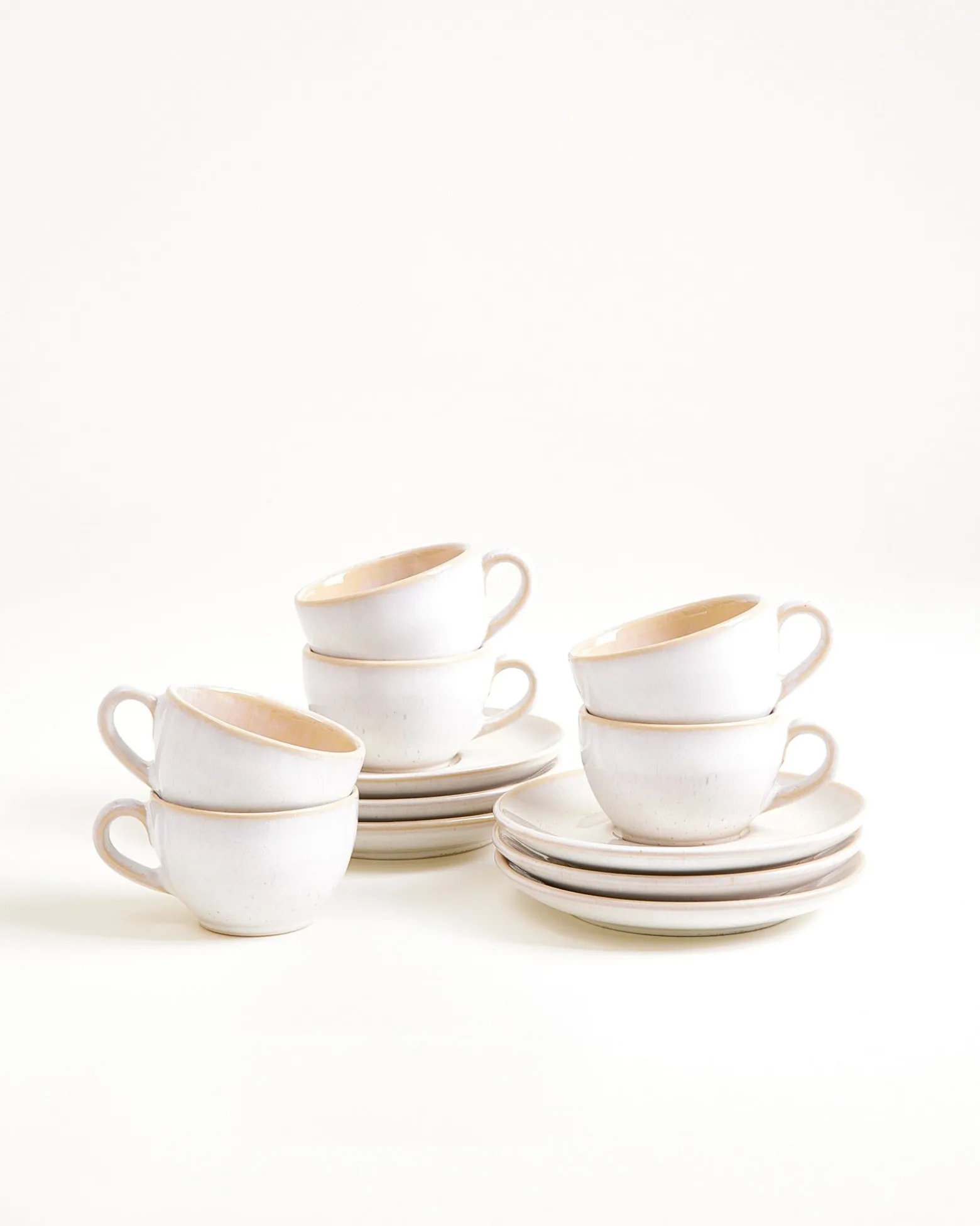 Areia Espressotasse & Espressountertasse classic sand 6er-Set