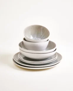 Areia Geschirr-Set grau 8-teilig