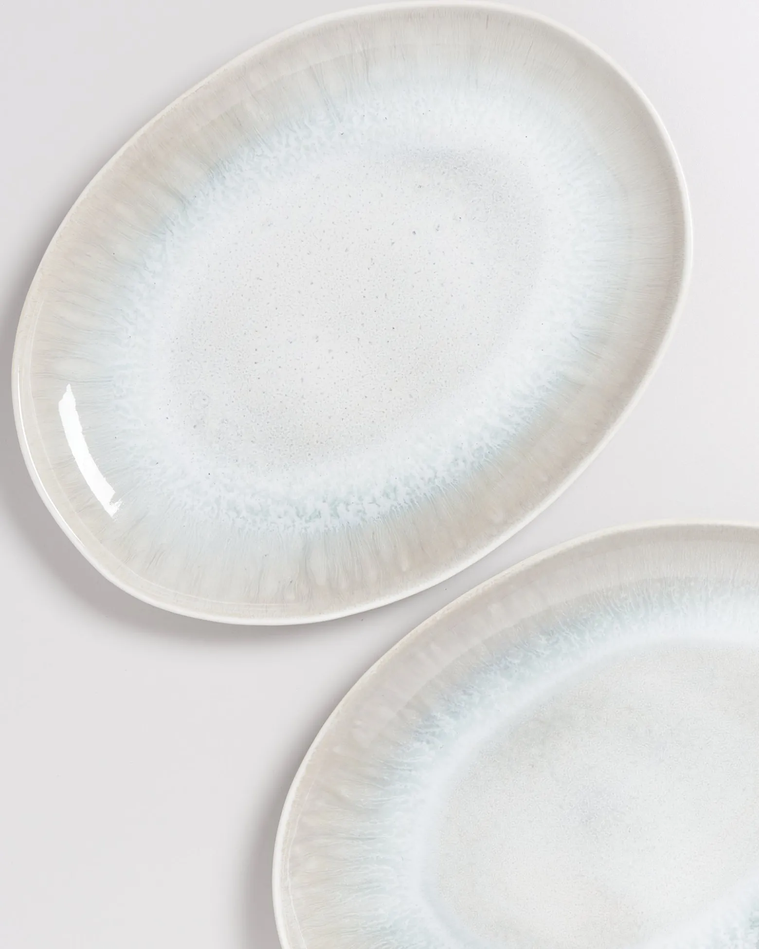 Areia Servierplatte L oval grau