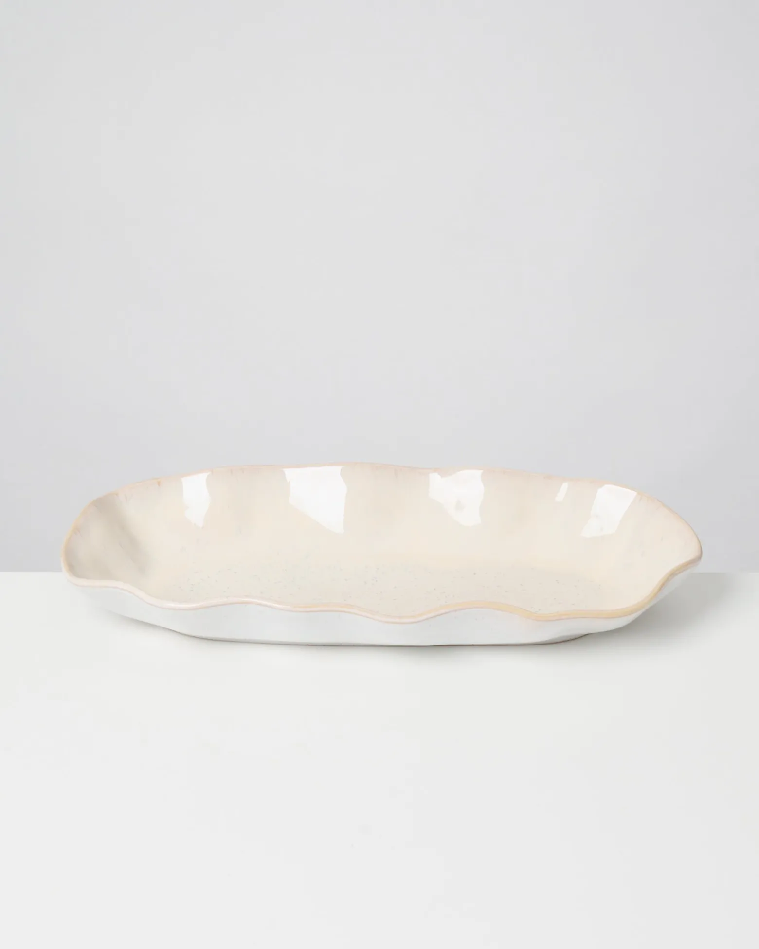 Areia Servierplatte L shell sand