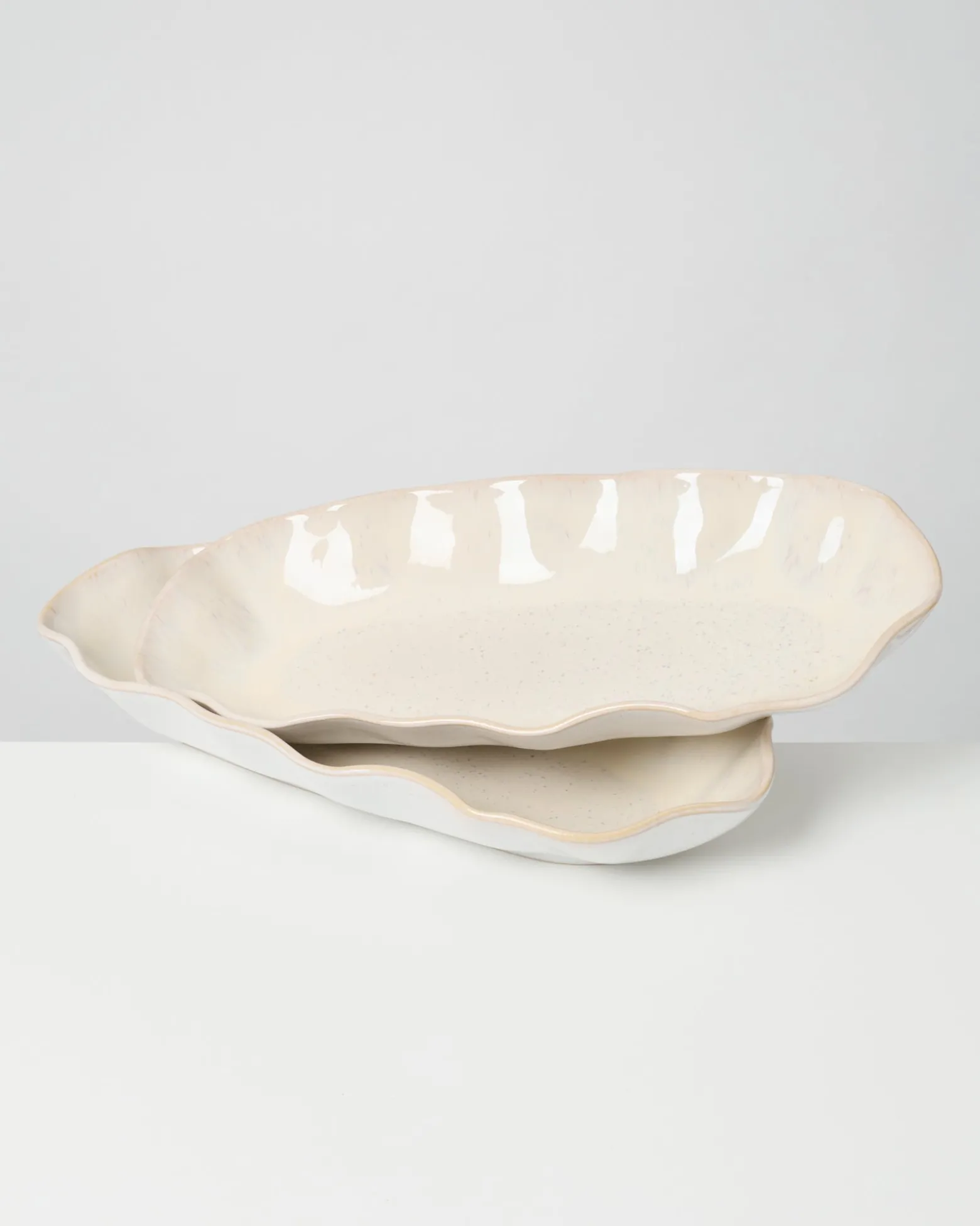 Areia Servierplatte L shell sand