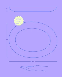 Areia Servierplatte XL oval mint