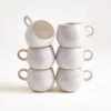 Areia - Set of 6 Espressomugs white