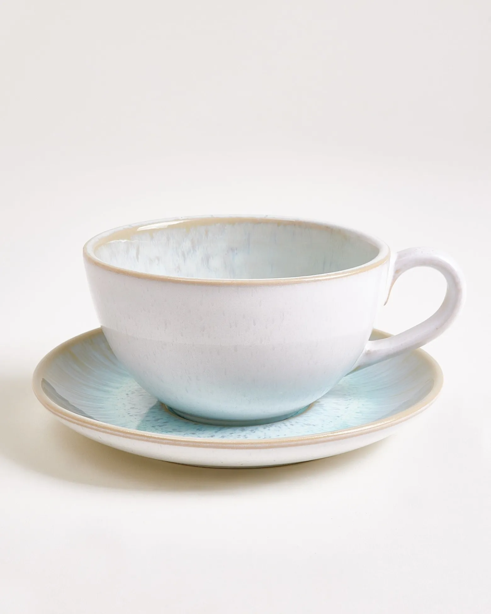 Areia Teetasse & Untertasse groß classic azur 4er-Set