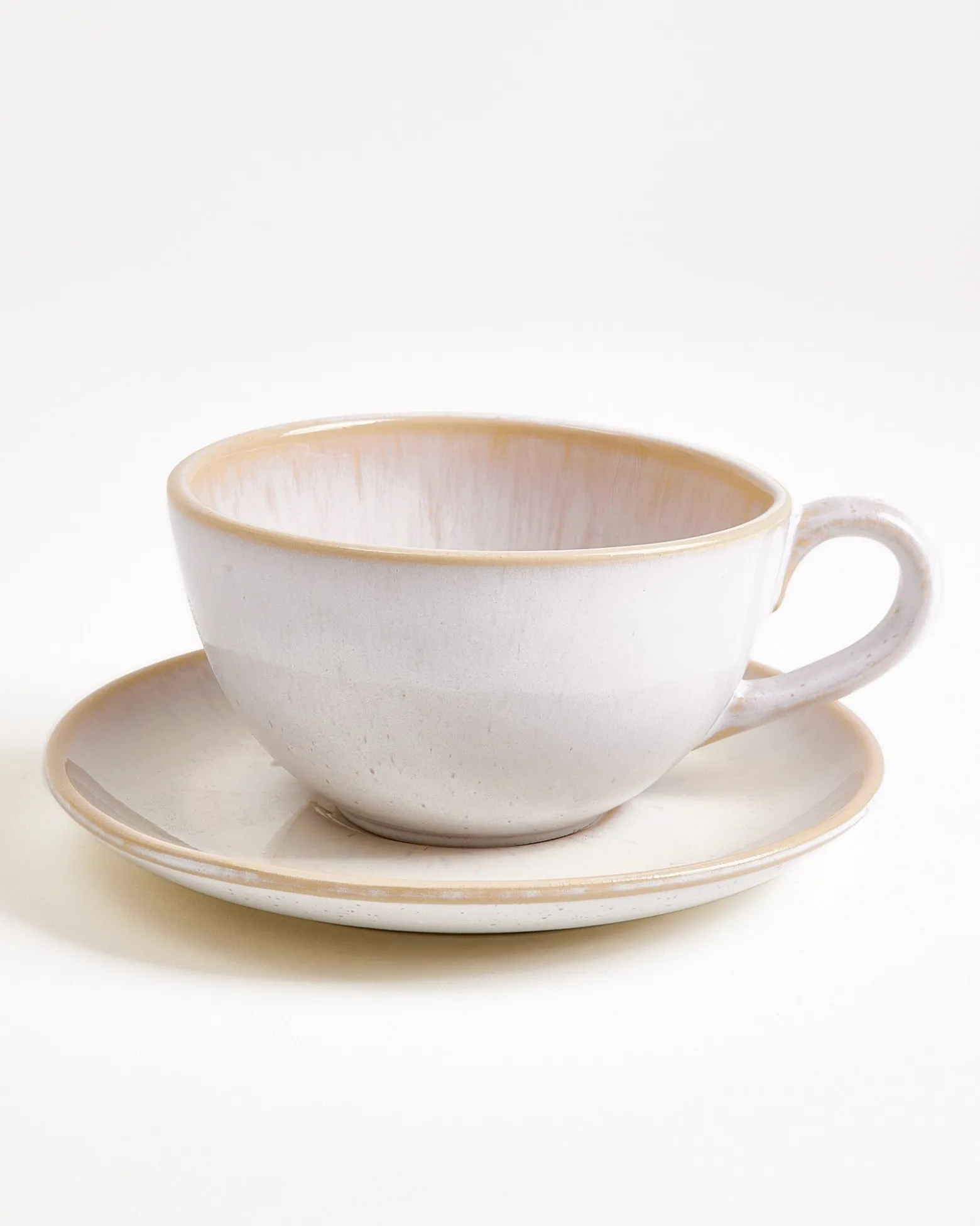 Areia Teetasse & Untertasse groß classic sand 4er-Set