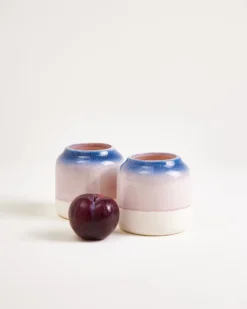 Bebé - Vase S speckled blue pink