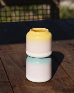 Bebé - Vase S speckled yellow pink