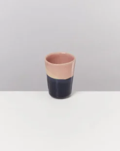 Bica Espressobecher rosa sand dunkelblau 6er-Set