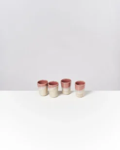 Bica - Set of 4 Espressocups pink cream