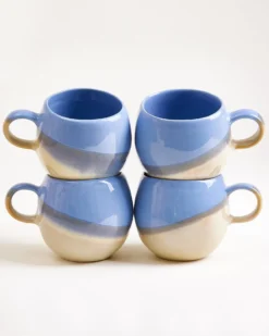 Bica Tasse groß cornflower sand 4er-Set