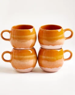 Bica Tasse groß orange 4er-Set