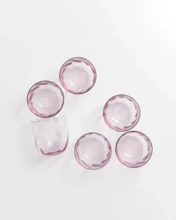 Calma Glas klein swirl lila 6er-Set