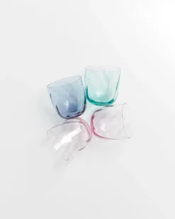 Calma - Set of 4 glasses small swirl mix