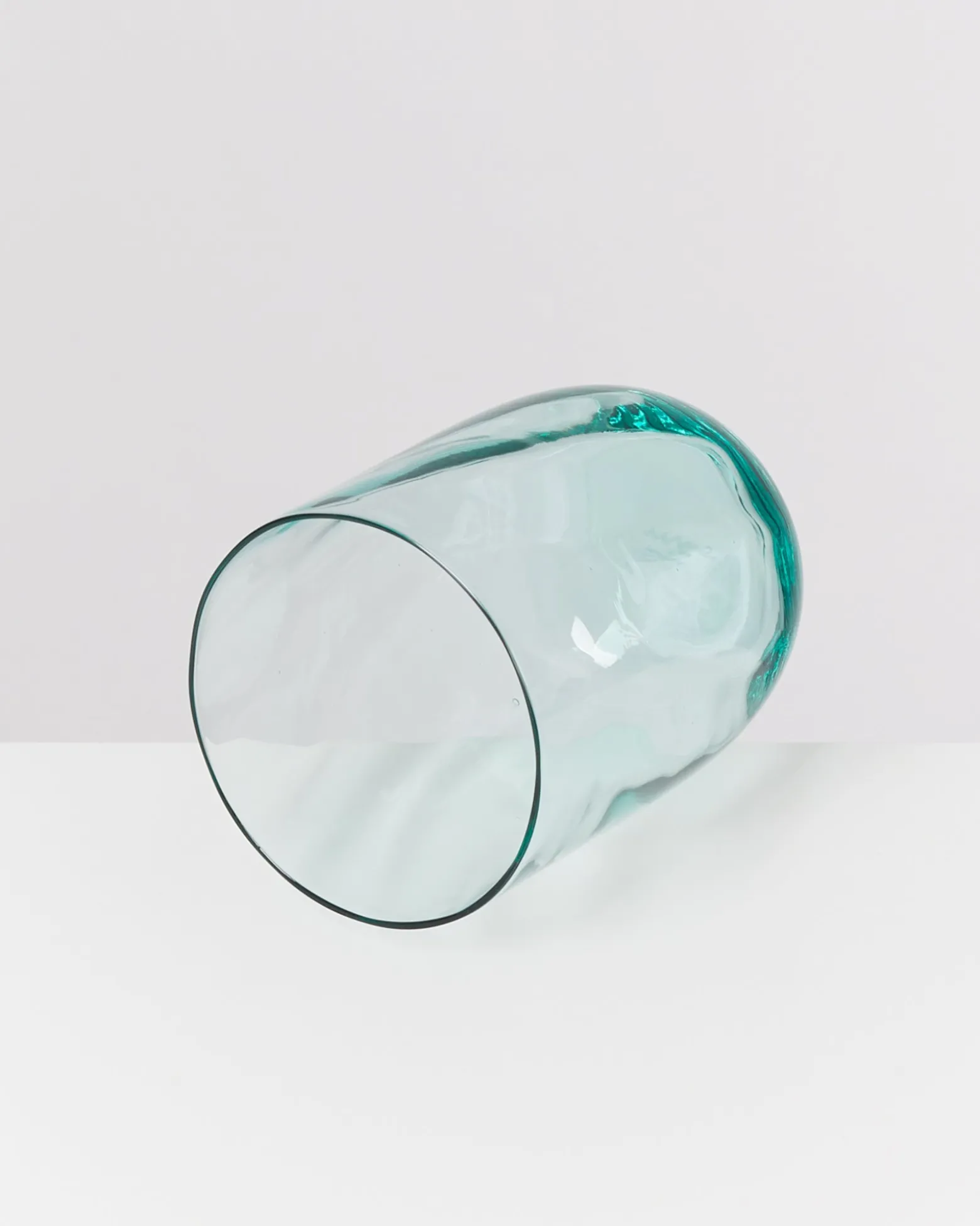 Calma set of 4 glass large swirl green