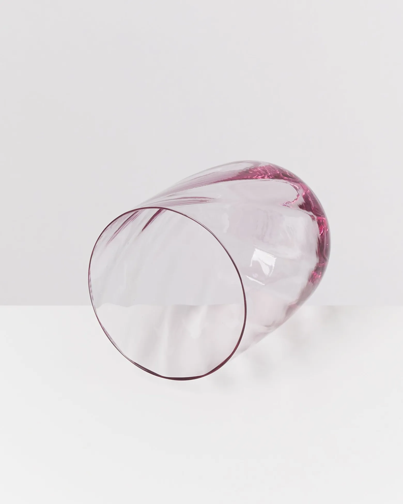 Calma - Set of 6 glass large swirl purple