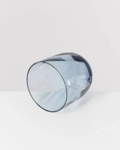 Calma - Set of 6 glass small swirl blue