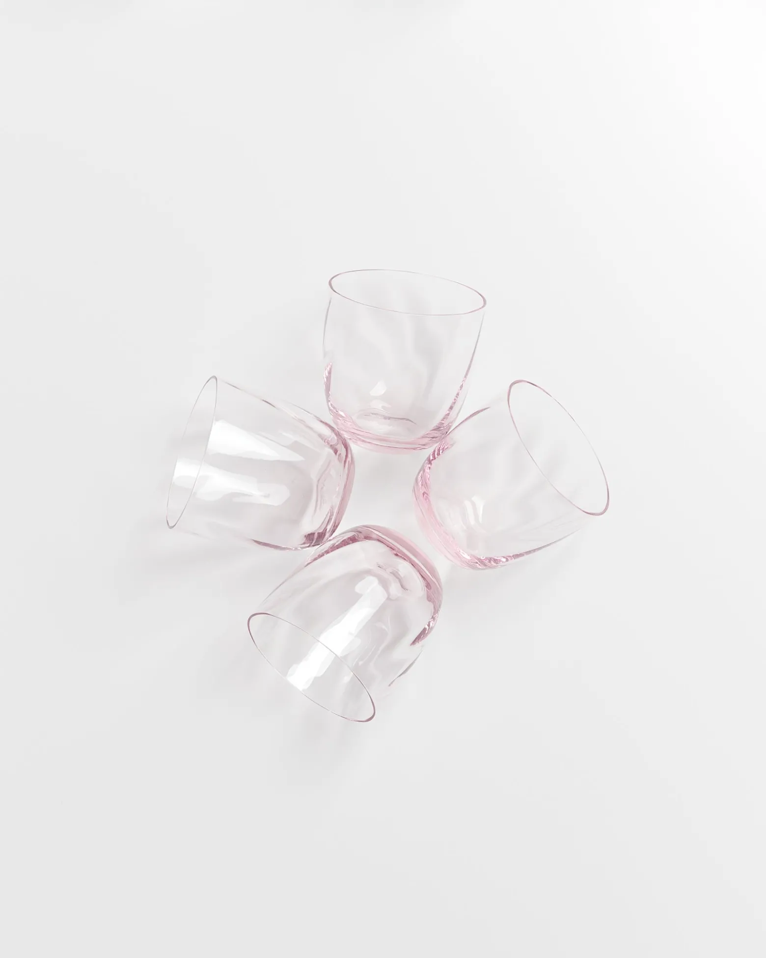 Calma - Set of 4 glass small swirl rosé