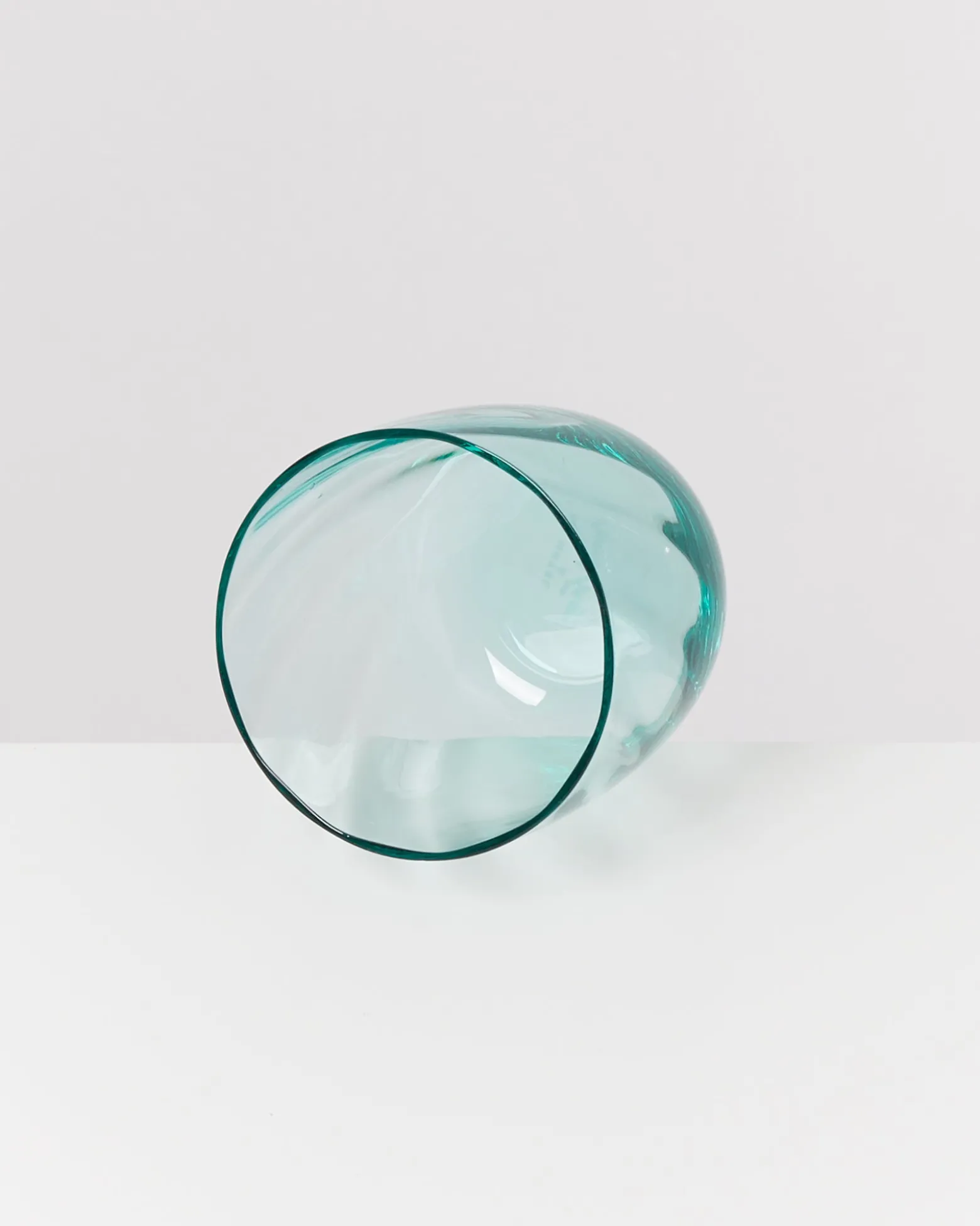 Calma - Set of 4 glass small swirl green
