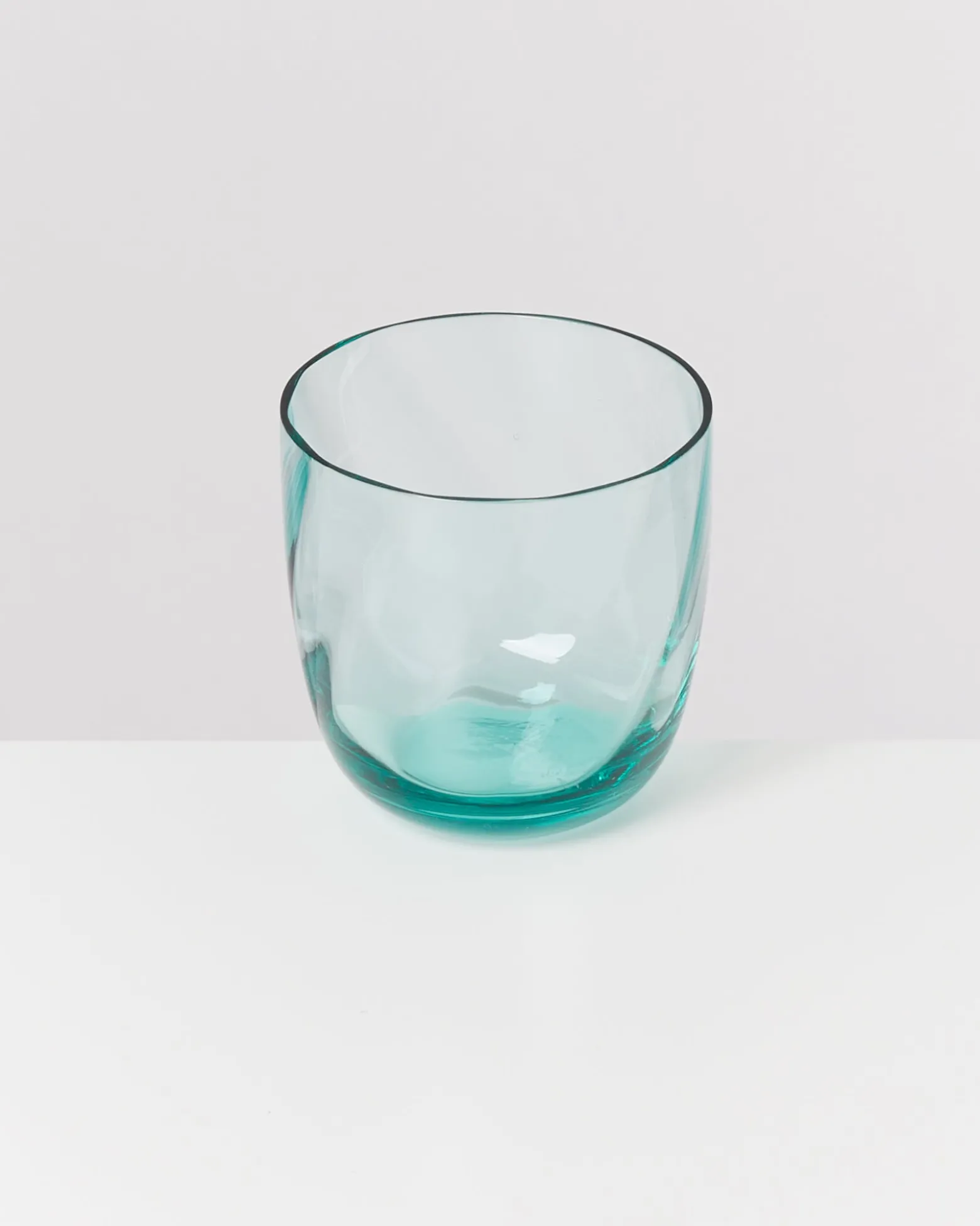 Calma - Set of 6 small glass swirl green