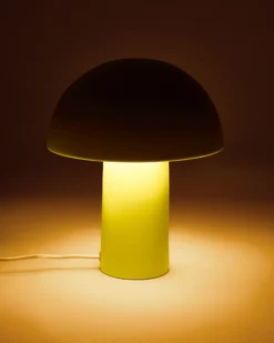 Cogumelo ceramic lamp lime