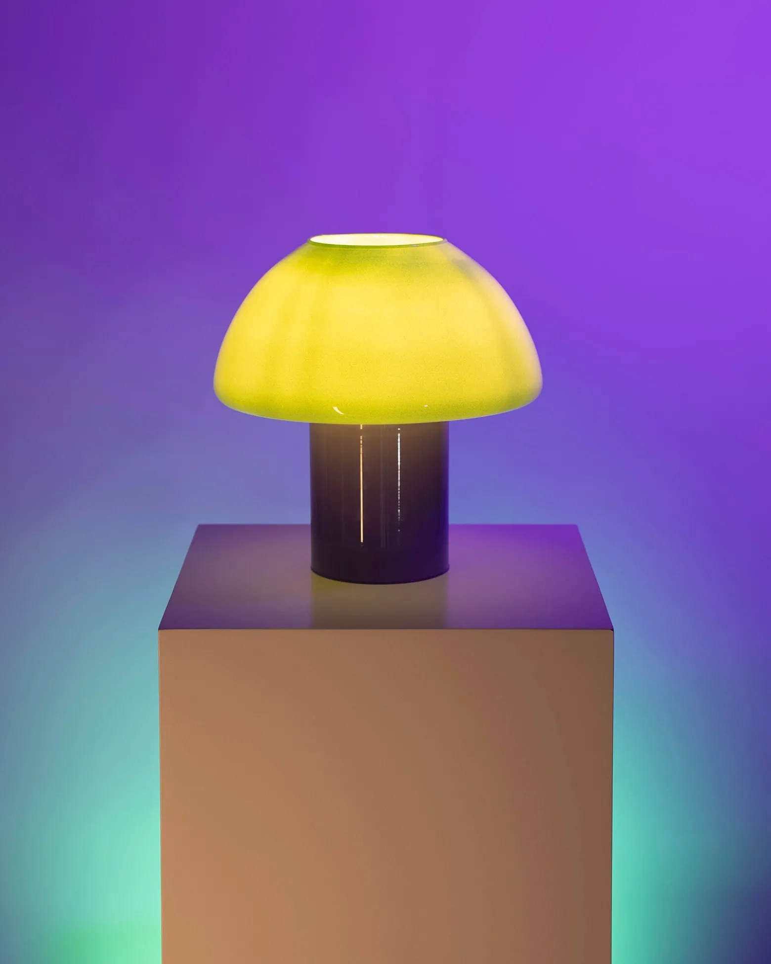 Cogumelo - Glass lamp mint lilac