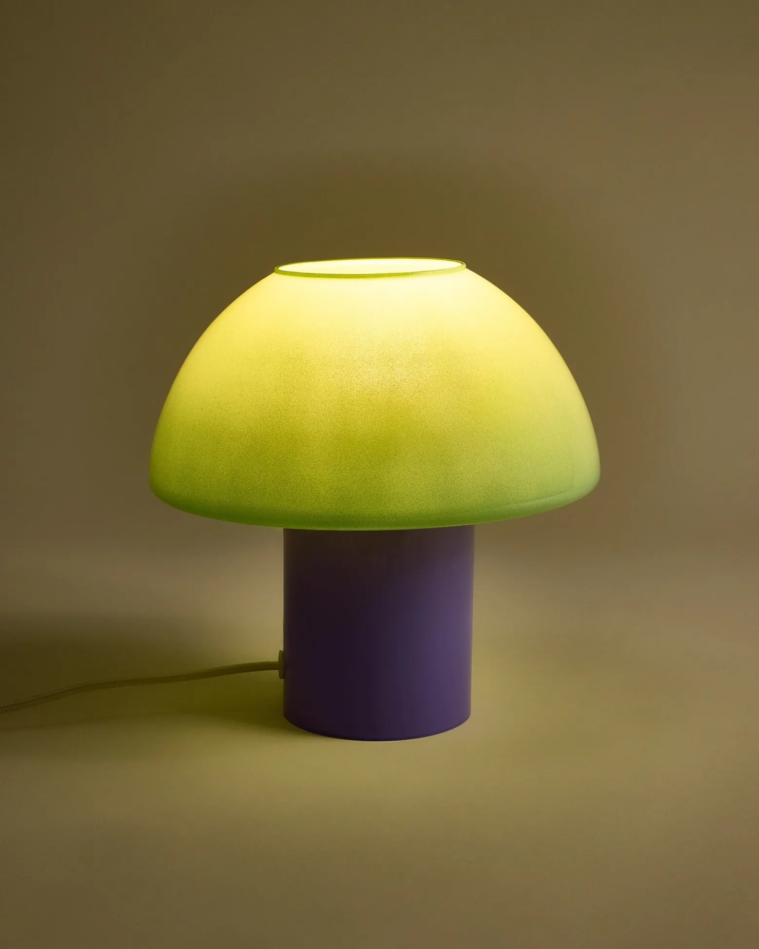 Cogumelo - Glass lamp mint lilac
