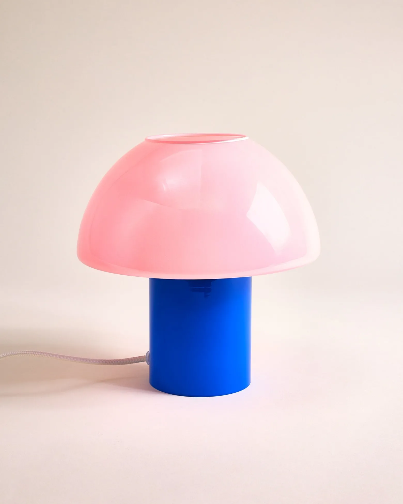 Cogumelo - Glass lamp pink blue