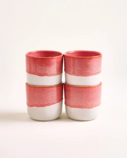 Coimbra Becher groß pink 4er-Set