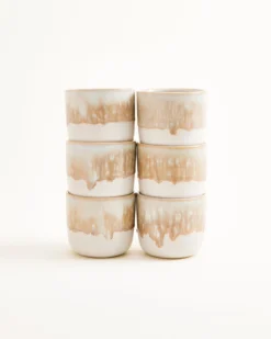 Coimbra Becher klein sand 6er-Set