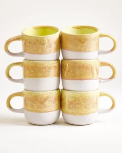 Coimbra - Large mug yellow Set of 6