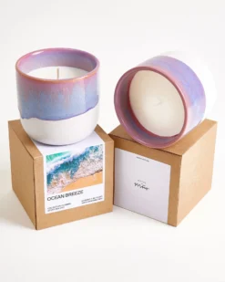 Coimbra - scented candle “Ocean Breeze” lilac pink