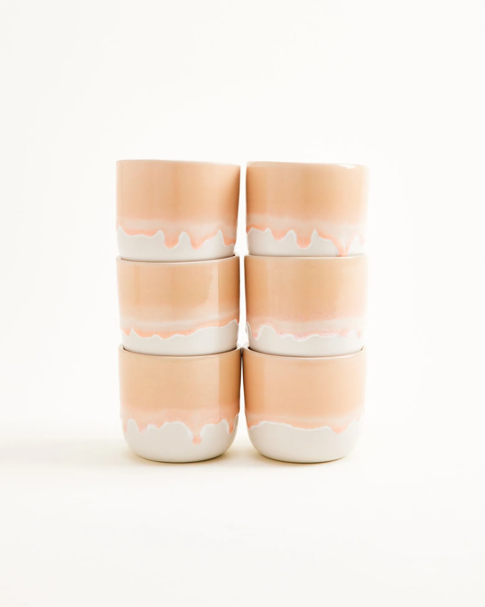 Coimbra - Set of 6 cups small apricot
