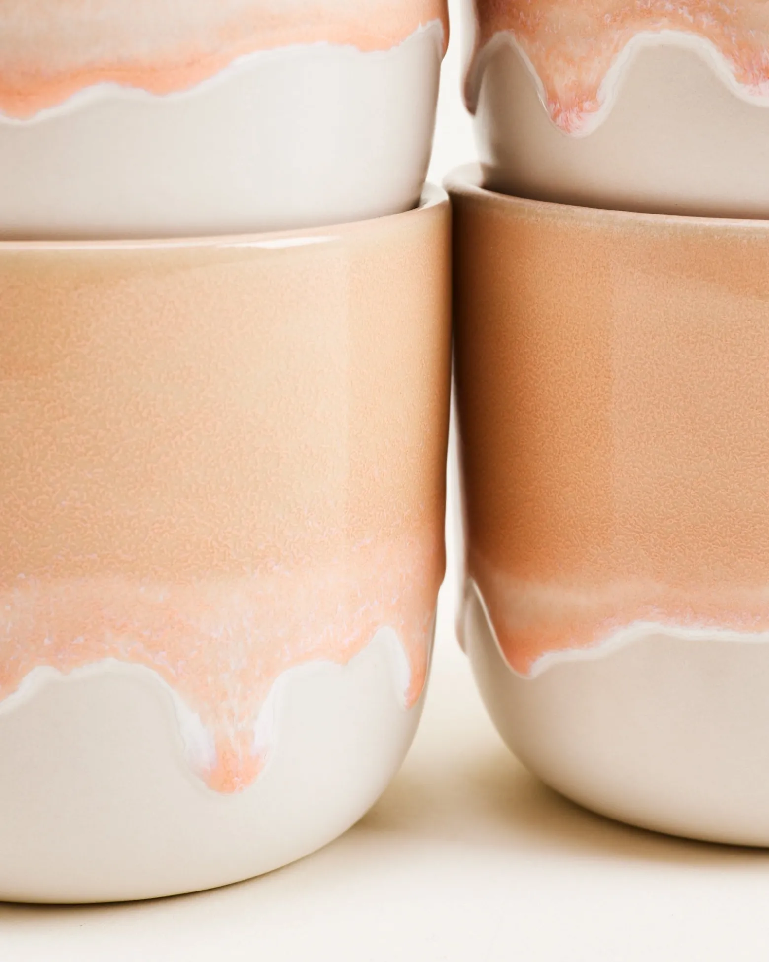 Coimbra - Set of 6 cups small apricot