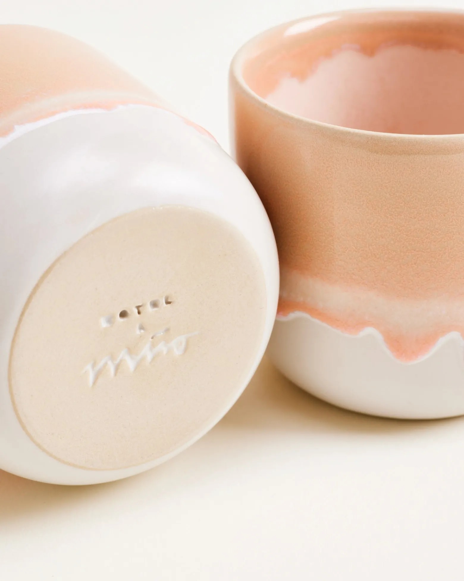 Coimbra - Set of 6 cups small apricot