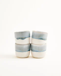 Coimbra - Set of 4 cups small greyblue