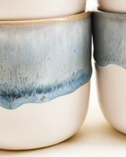 Coimbra - Set of 4 cups small greyblue