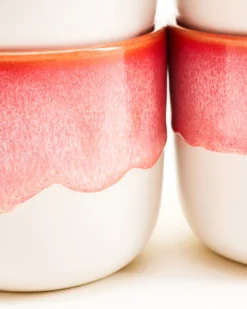 Coimbra - Set of 6 cups small pink cream