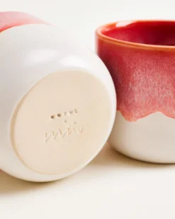 Coimbra - Set of 4 cups small pink cream
