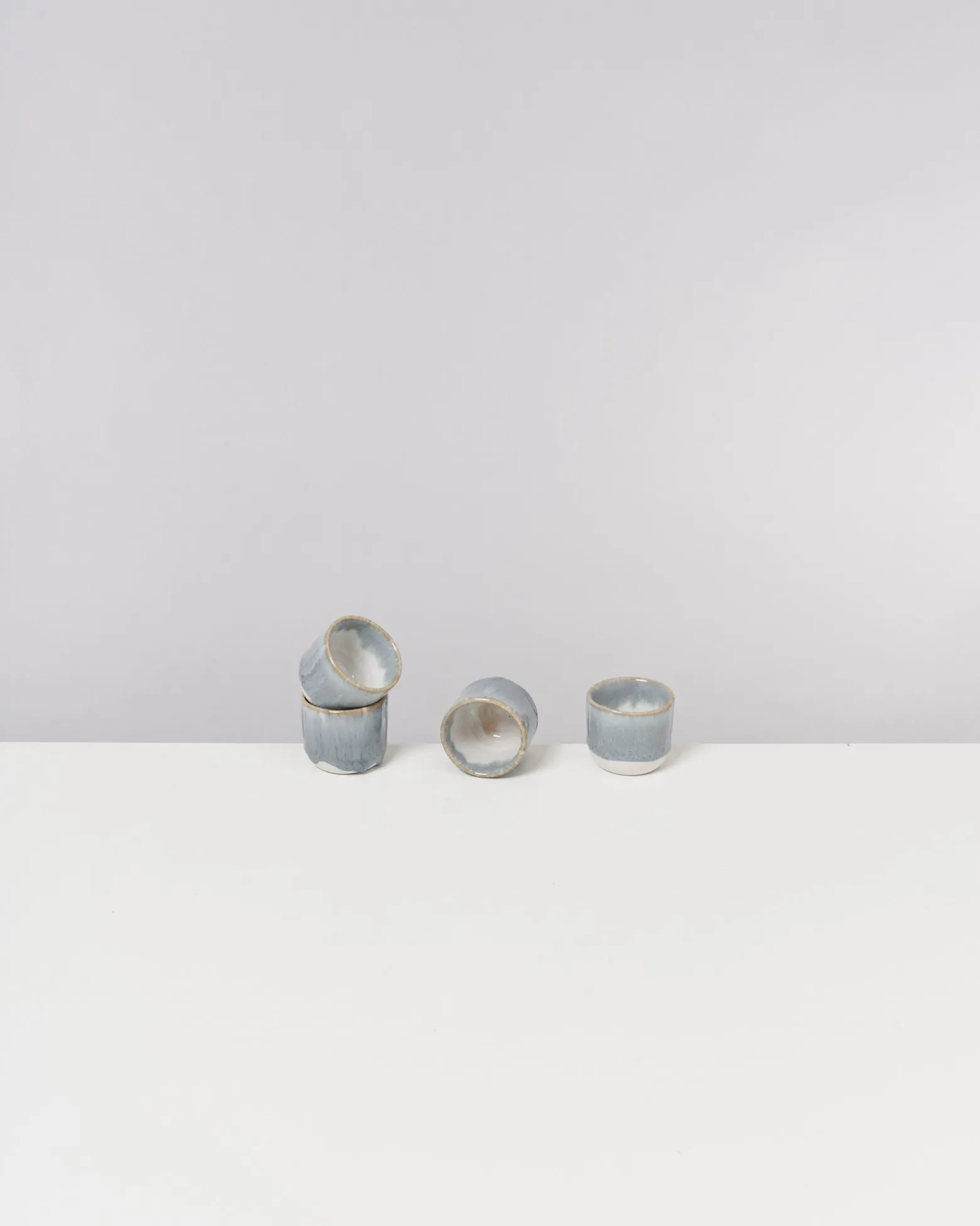 Coimbra - Set of 4 Espressocups greyblue