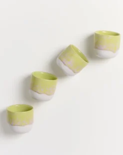 Coimbra - Set of 4 Espressocups lime lilac